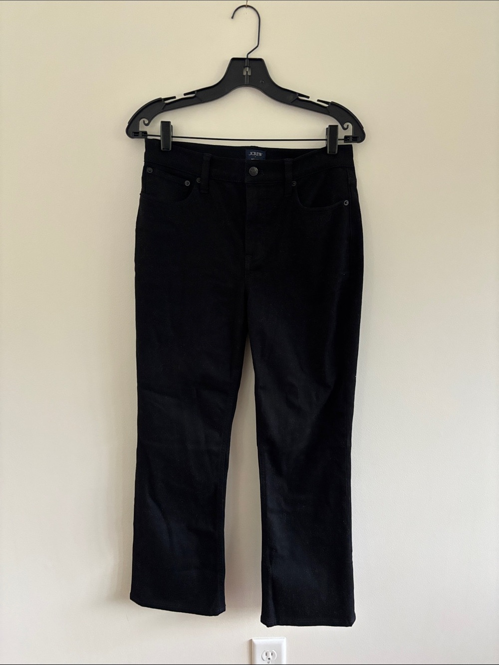 J. Crew Black Mid-zrise Flare Crop Women's Jeans
